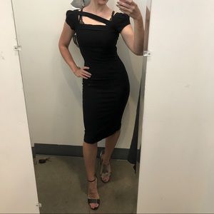 Stop Staring Black Wiggle Dress Pinup Vintage